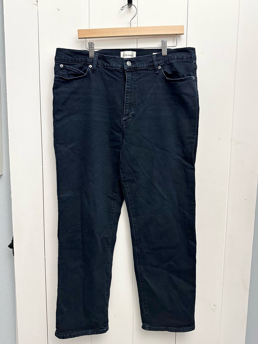 Frame The Borrowed Mid Rise Boyfriend Jeans In Galvanize Size 33 - Picture 1 of 5